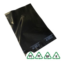 Black Mailing Bags 6.7 x 9, 170 x 230 + Lip - Qty 100 