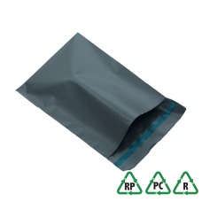 Heavy Duty Grey Recycled Mailing Bags 850 x 1050 + 40, 34 x 42, Qty 25 