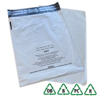 Grey Eco Mailing Bags 15 x 21, 400 x 525 + Lip Child Safety Warning - Qty 50 