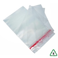 Clear B4 Recyclable Blockheaded Mailing Bags 50mu/200gauge 10 x 14, 255 x 355 + Lip - Qty 1000 