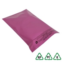 Pink Mailing Bags 6 x 9, 165 x 230 + Lip - Qty 100