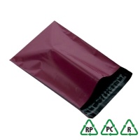 Burgundy Mailing Bags 14 x 20, 350 x 500 + 50mm Lip, Qty 500 