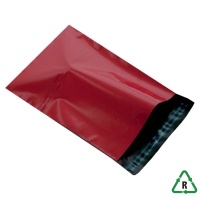 Red Mailing Bags 14 x 20, 350 x 500 + Lip, Qty 25 
