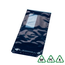 Clear Polythene Mailing Bags with window QTY 50