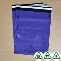 Purple Mailing Bags 10 x 14, 250 x 350mm + Lip - Qty 500 
