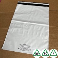 White Mailing Bags 14 x 20, 350 x 500 + Lip - Qty 100 