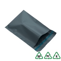 Heavy Duty Grey Recycled Mailing Bags 22 x 30, 550 x 750 + 40, Qty 25 