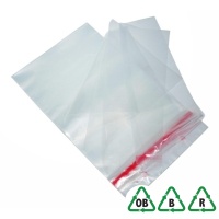 Clear C4 Degradable Blockheaded Mailing Bags 35mu/140gauge 9 x 12, 230 x 305 + Lip - Qty 1000 