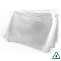 Crystal Clear Cello Bags - 120 x 162 + 26mm Lip - 4.7 x 6.3 + 1" - 100 bags per pack          