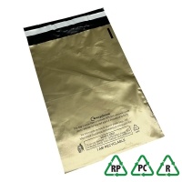 Gold Mailing Bags 10 x 14, 250 x 350 + 40mm Lip - Qty 500 