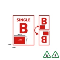 Single Integrated Label 110 x 76mm Style B - Qty 100
