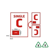 Single Integrated Label 85 x 54mm Style C - Qty 100