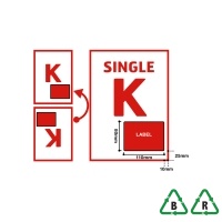 Single Integrated Label 110 x 80mm Style K - Qty 100