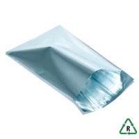 Metallic Silver Foil Mailing Bags 4 x 6", (120 x 160mm) [C6] + 40mm Lip - Qty 25