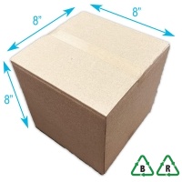 Cardboard Box 8 x 8 x 8, 203 x 203 x 203mm x 1 Box 