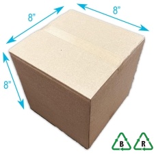 Cardboard Box 8 x 8 x 8, 203 x 203 x 203mm x 1 Box 
