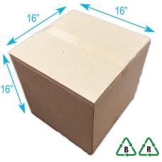 Cardboard Box 16 x 16 x 16, 406 x 406 x 406mm x 1 Box 