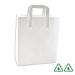 Kraft White Paper Carrier Bag [Small] - 178x89x229mm (7x3.5x9") - Qty 50