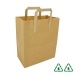 Kraft Brown Paper Carrier Bag | Medium - 215x115x254mm (8.5x4.5x10") - Qty 50
