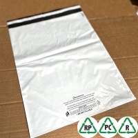 White Mailing Bags 12 x 16, 305 x 406 + Lip - Qty 500 
