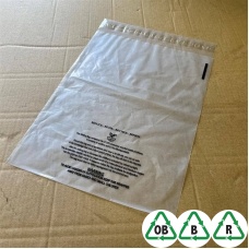 Clear Biodegradable Mailing Bags 50mu/200gauge 9 x 12, 230 x 305 + Lip, Qty 50 