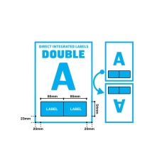 Double Integrated Label Style A - 2 Labels 85 x 54mm - Qty 100
