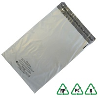 Grey Recycled Mailing Bags 10 x 10, 250 x 250 + Lip - Qty 50