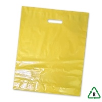 Heavy Duty Carrier Bags - 22 x 18 x 3 " - Yellow - Qty 500