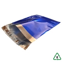 Metallic Blue Foil Mailing Bags 4 x 6", (120 x 160mm) [C6] + 40mm Lip - Qty 25 