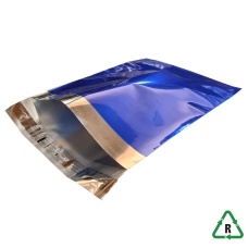 Metallic Blue Foil Mailing Bags 4 x 6", (120 x 160mm) [C6] + 40mm Lip - Qty 25 