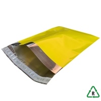 Metallic Yellow Foil Mailing Bags 4 x 6", (120 x 160mm) [C6] + 40mm Lip - Qty 25 