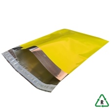 Metallic Yellow Foil Mailing Bags 4 x 6", (120 x 160mm) [C6] + 40mm Lip - Qty 25 
