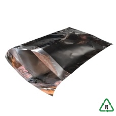 Metallic Black Foil Mailing Bags 9 x 12 (230 x 310mm) [C4 Portrait] + Lip - Qty 25