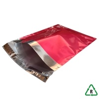 Metallic Pink Foil Mailing Bags 9 x 12 (230 x 310mm) [C4 Portrait] + Lip - Qty 25