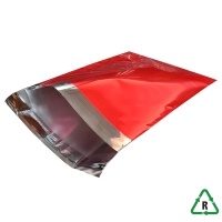 Metallic Red Foil Mailing Bags 9 x 12, 230 x 305mm [C4 Portrait] + Lip - Qty 25