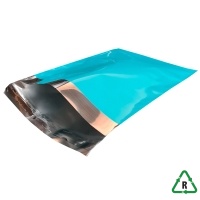 Metallic Turquoise Foil Mailing Bags 16 x 21" (400 x 525mm) + Lip - Qty 25