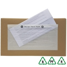 DL Plain Paper Documents Enclosed Envelopes - Plastic Free - Qty 100