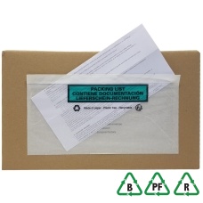 DL Printed Paper Documents Enclosed Envelopes - Plastic Free - Qty 100