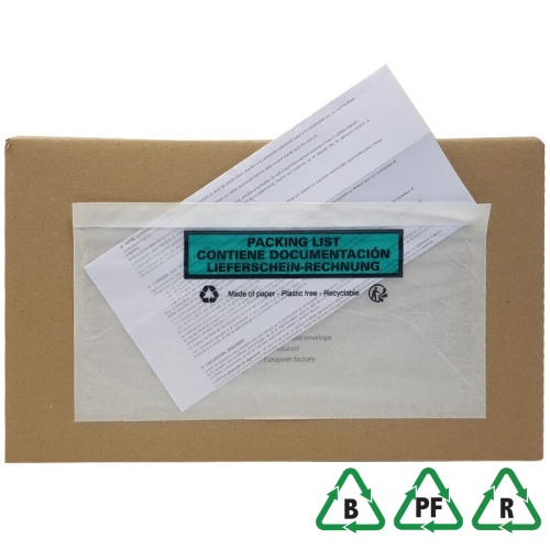 DL Printed Paper Documents Enclosed Envelopes