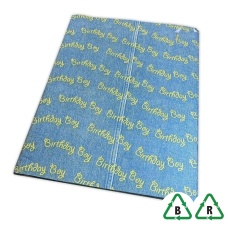 Birthday Boy - Printed Stock Tissue Paper - 500 x 750mm - Qty 240 Sheets