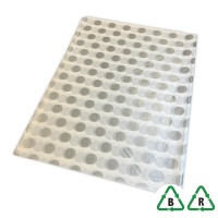 Silver Dots Printed Stock Tissue Paper - 500 x 750mm - Qty 240 Sheets