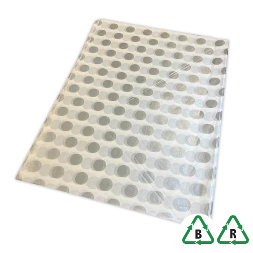 Silver Dots Printed Stock Tissue Paper