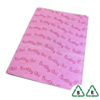 Birthday Girl - Printed Stock Tissue Paper - 500 x 750mm - Qty 240 Sheets