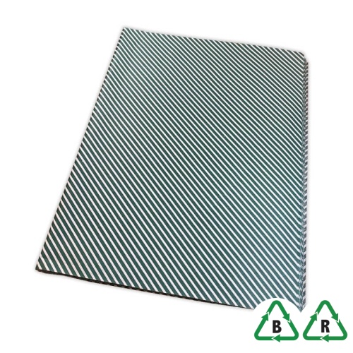 Diagonal Green Printed Stock Tissue Paper