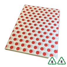Strawberry Dots Printed Stock Tissue Paper - 500 x 750mm - Qty 240 Sheets