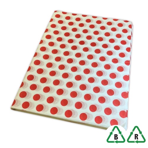 Strawberry Dots Printed Stock Tissue Paper