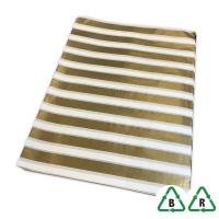 Gold Rows - Printed Stock Tissue Paper - 500 x 750mm - Qty 240 Sheets