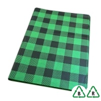Green Lumberjack - Printed Stock Tissue Paper - 500 x 750mm - Qty 240 Sheets