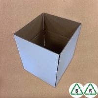 White Cardboard Box 14.5  x 14.5 x 3, 370 x 370 x 80mm x 1 Box 