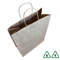 Kraft Brown Paper Carrier Bag | Twisted Handle - 260x120x350mm (10x5x14")  - Qty 50